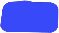 Antislip placemat, blauw 35 x 25 cm